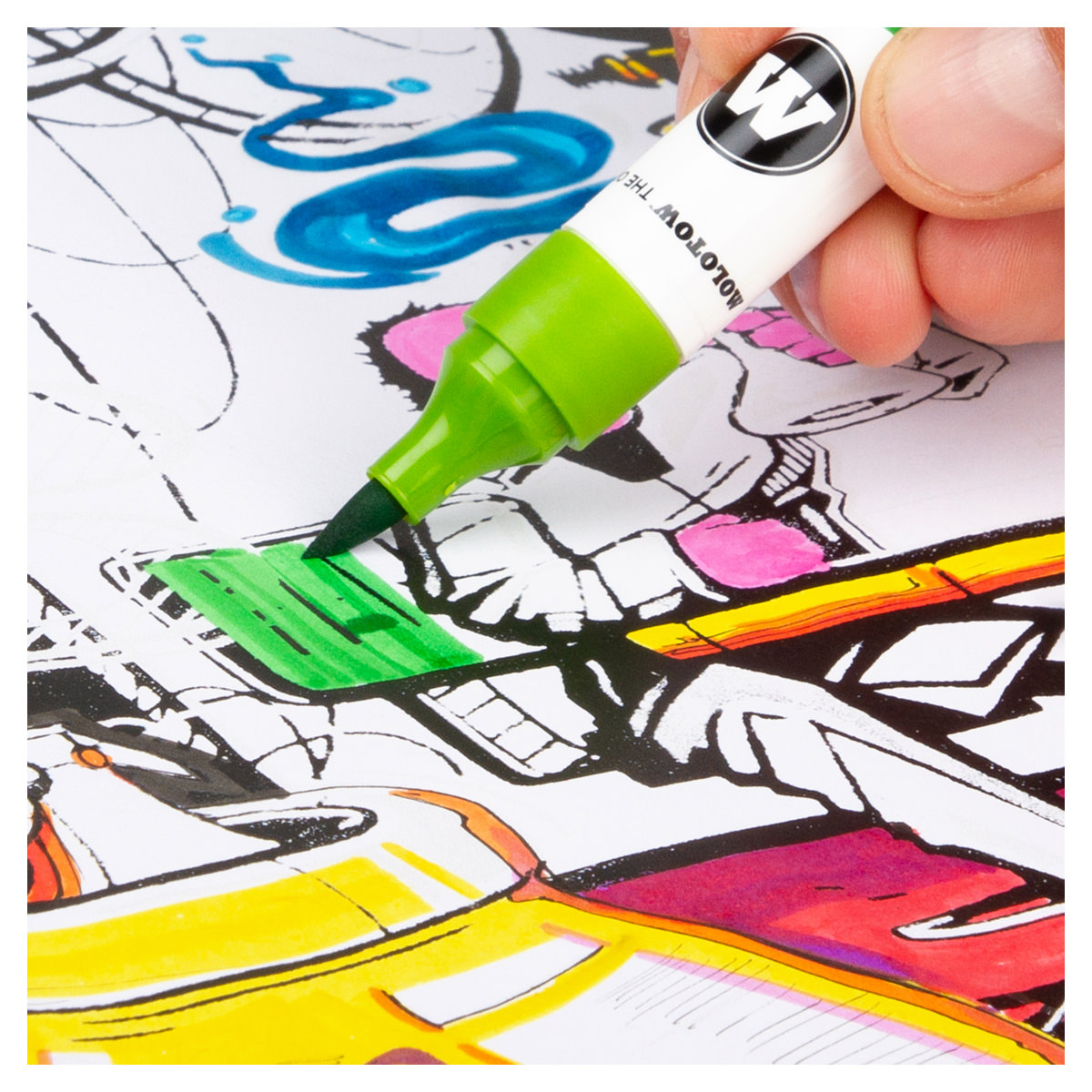 Molotow Marker AQUA COLOR BRUSH 12er Etui, Grey Set, sortiert 