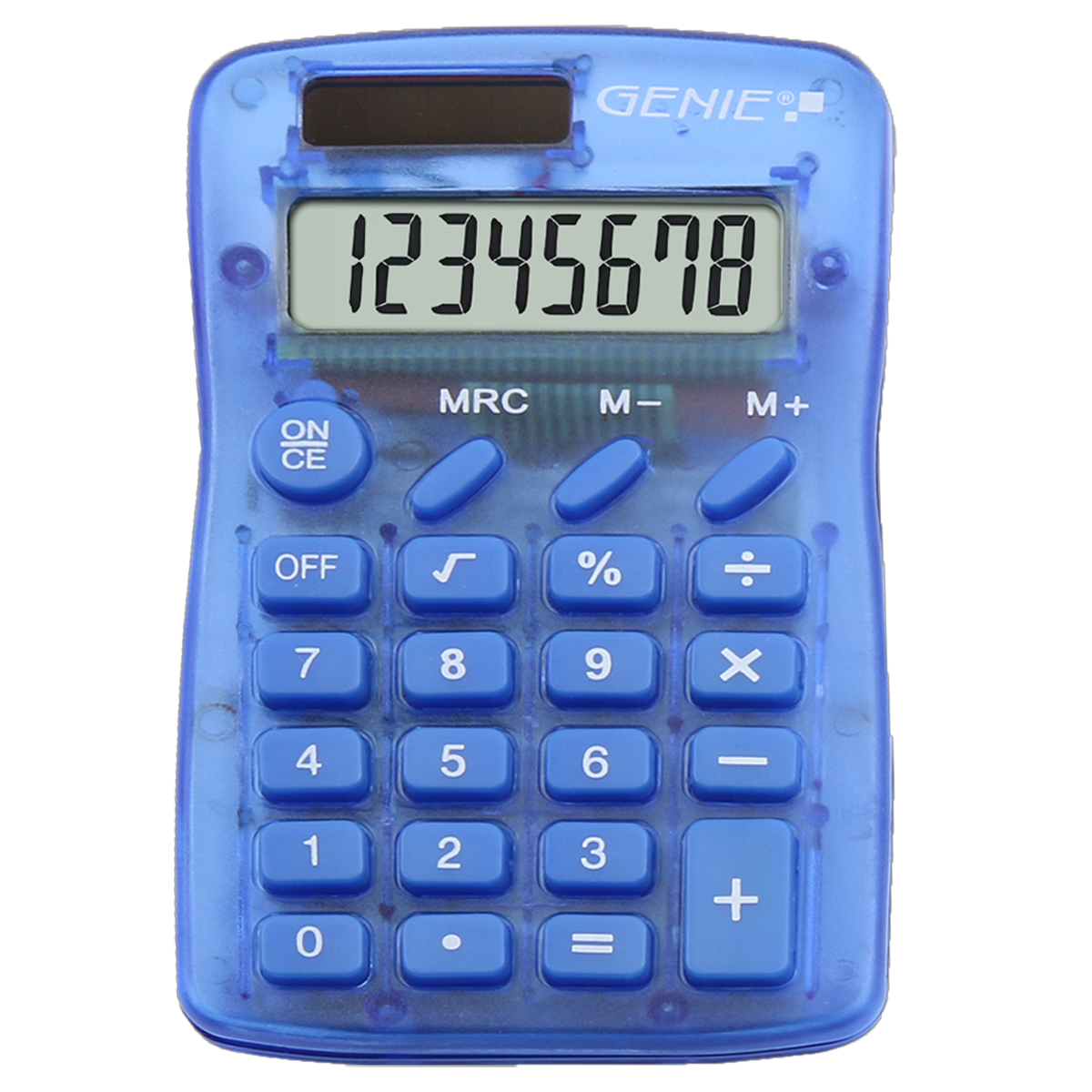 Genie 825 Taschenrechner in blau, Dual-Power 