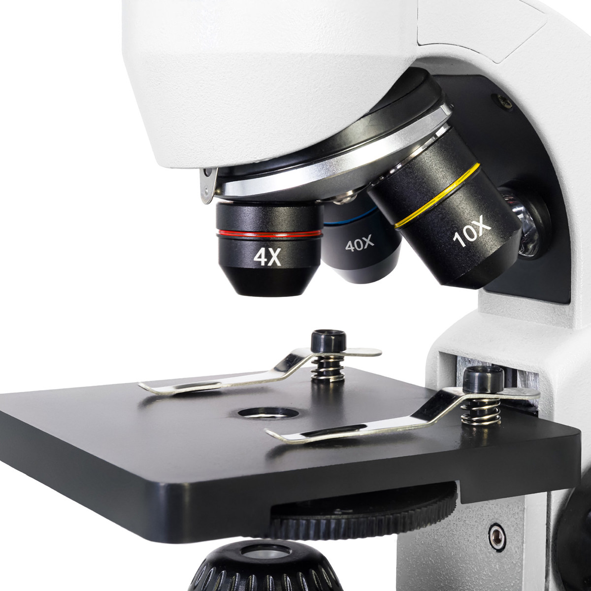 Levenhuk Rainbow 50L PLUS Mikroskop Moonstone  64 - 1280 fach, 2 LED Beleuchtungssysteme, Experimentierset inkl., Netz- bzw. Batteriebetrieb