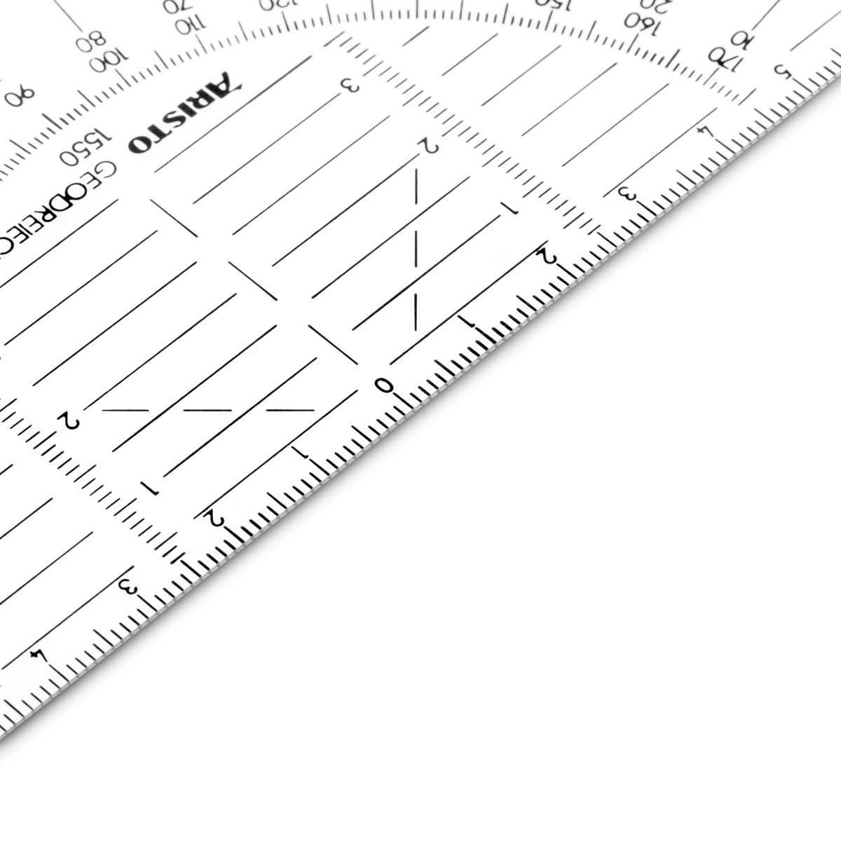 Aristo Geodreieck 16 cm transparent, biegsam, ohne Facette 