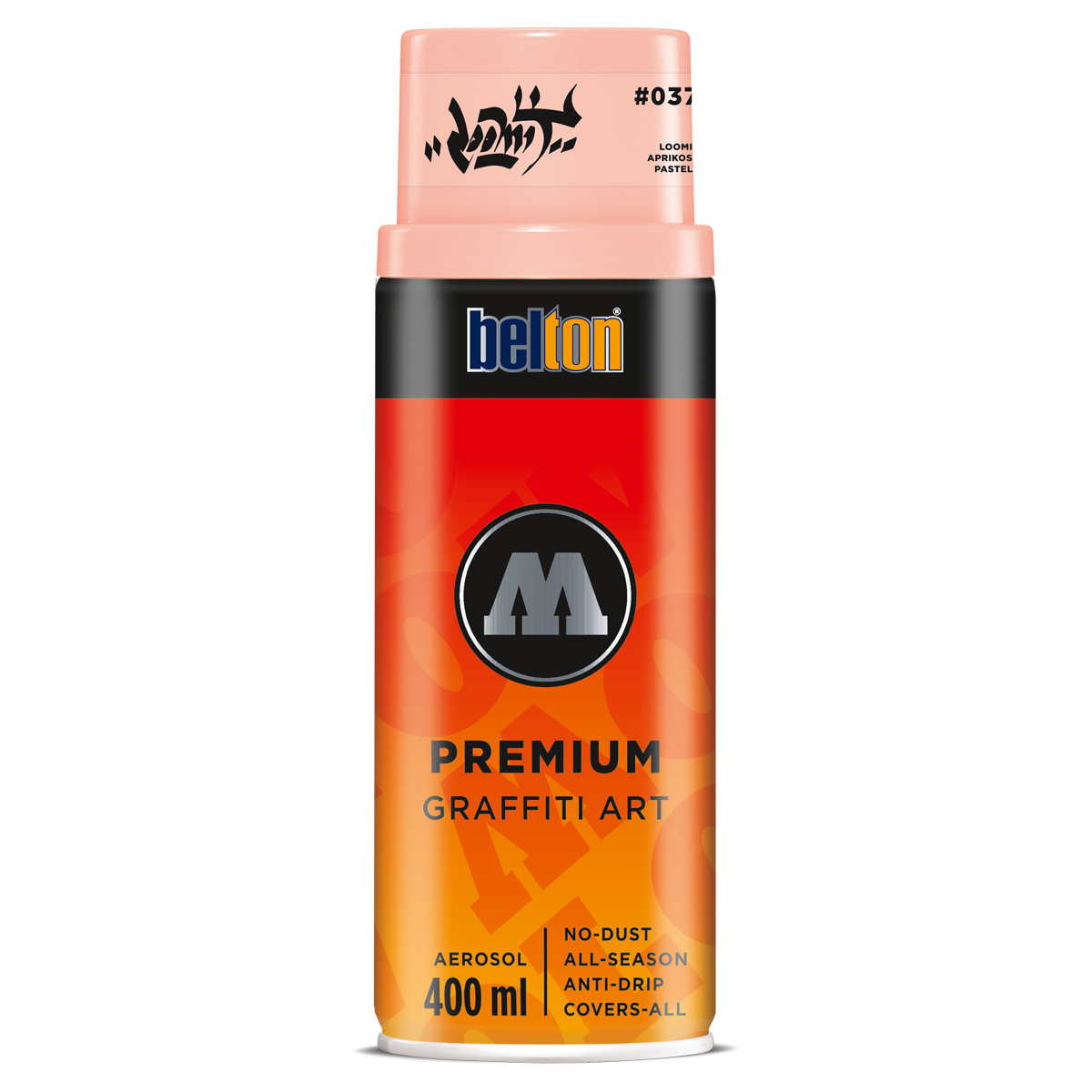Molotow Sprühdose belton Premium Lackspray Nr. 037  LOOMIT aprikose past, 400 ml 