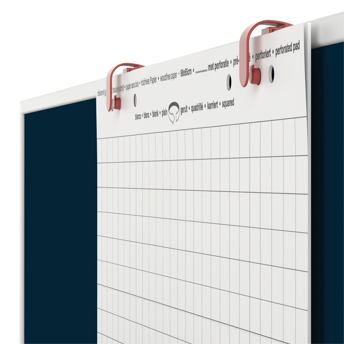 Magnetoplan 11112206 Flipchartpapier-Halter, rot 