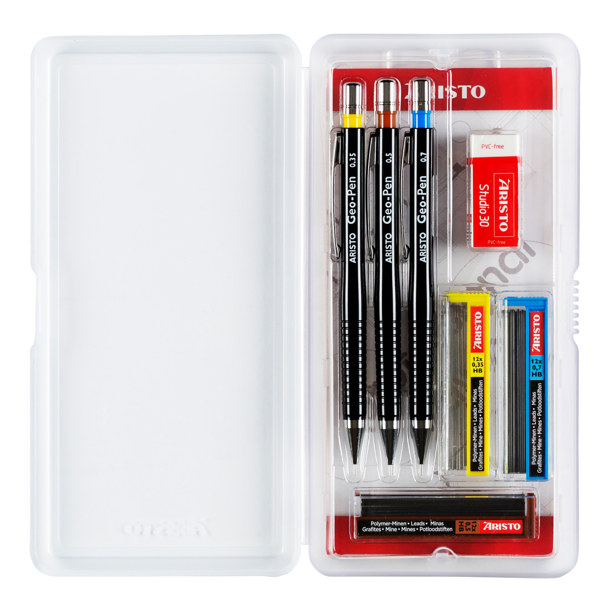 Aristo Feinminenstift Geo-Pen Set 0,35/0,5/0,7 mm 
