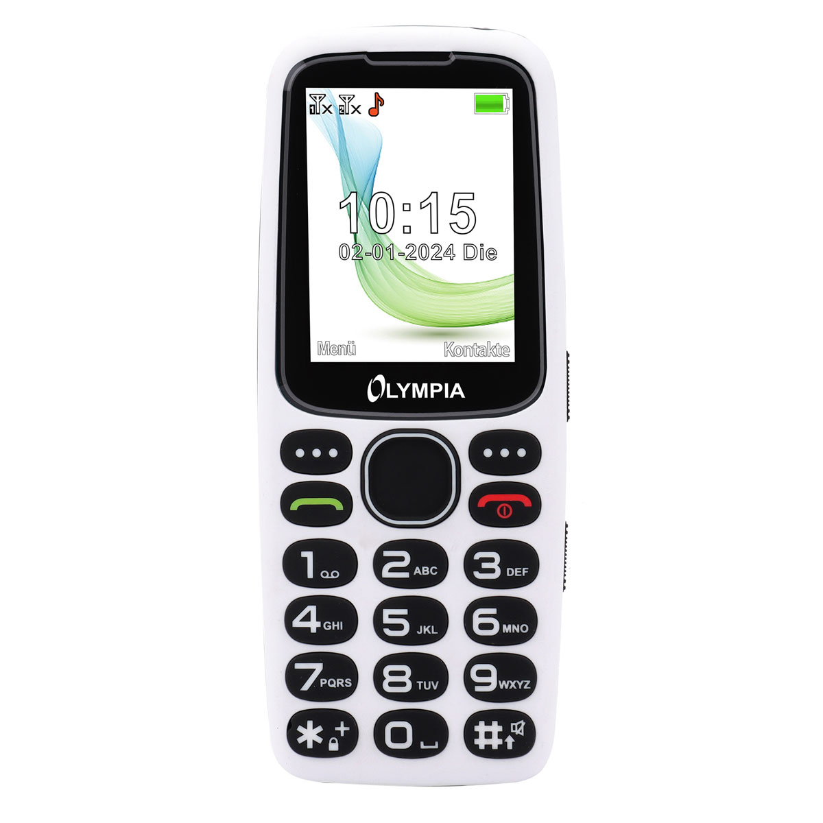 Olympia Star Mobiltelefon weiß, Kamera, Bildkurzwahl, SOS-Taste 