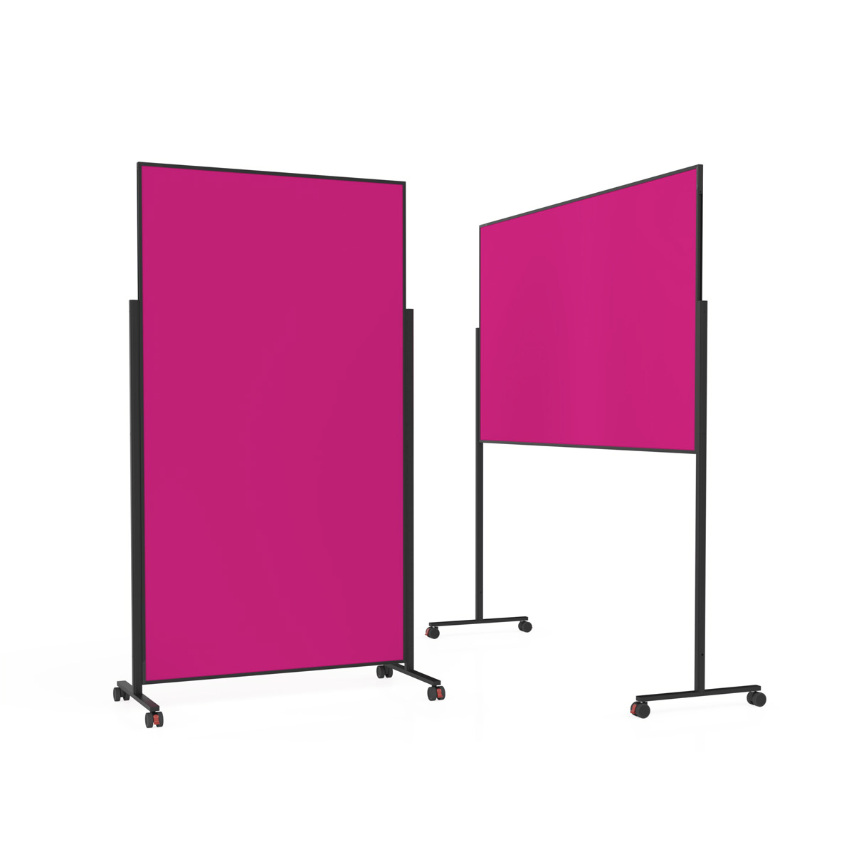 Magnetoplan 1181218 Design-Moderationstafel VarioPin pink, 180 x 100cm, Rahmen, schwarz