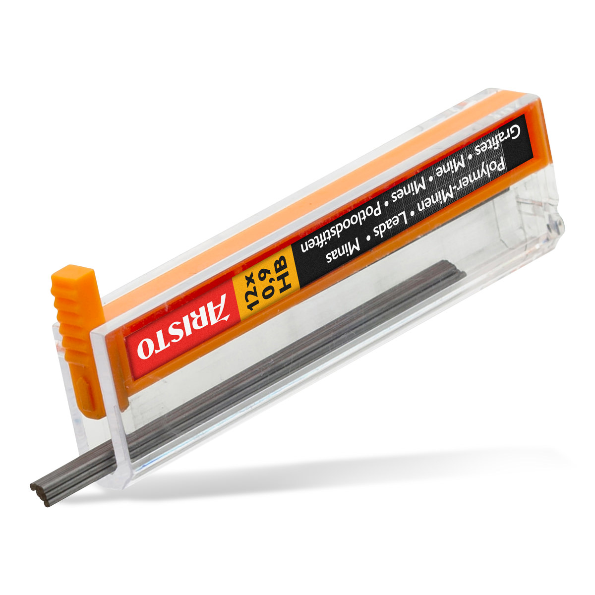 Aristo Feinminen Hi-Polymer 0,9 HB, Dose mit 12 Minen 