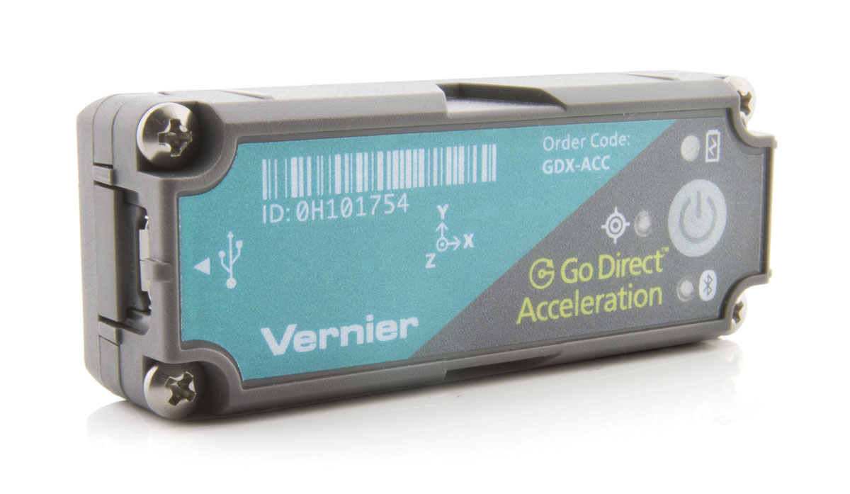 Vernier Go Direct® Beschleunigungssensor (GDX-ACC) Wireless & USB + Akku + Höhenmesser Messbereich: +/-157 & 2.000 m/s² (16 & 200g)