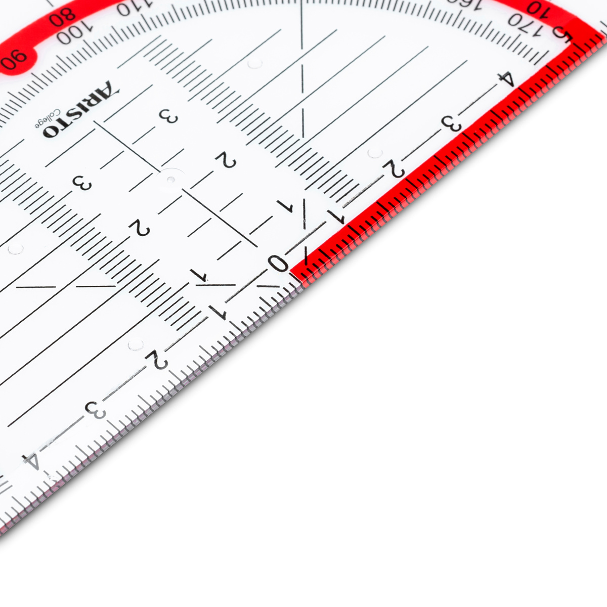 Aristo College Geometrie Dreieck 16 cm ohne Griff, Facette, Tuschenoppen 