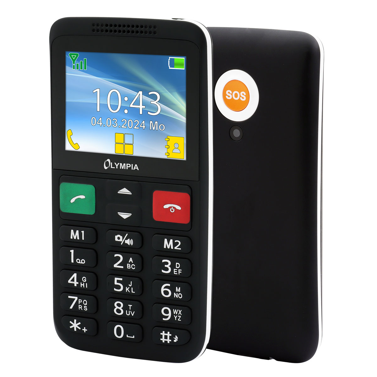 Olympia LUX 2G Mobiltelefon schwarz I Kamera I Direktwahltasten I SOS-Taste 