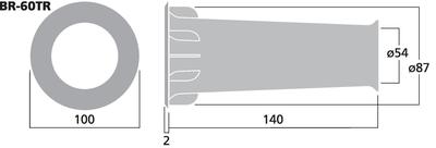 MONACOR BR-60TR Bassreflexrohr SV=26,4 cm2