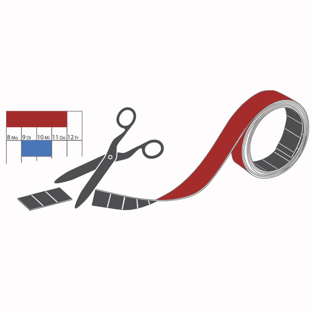 Magnetoplan 1260506 magnetoflex-Band rot, 5 x 1000 mm