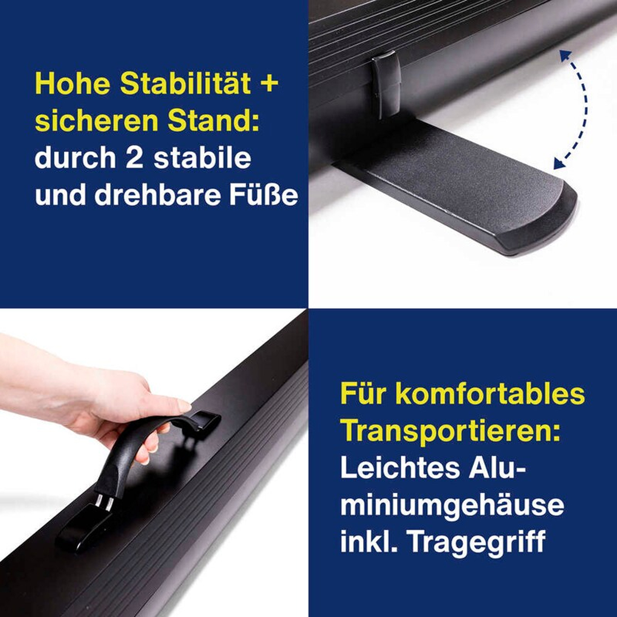 Magnetoplan mobile Pull-Up Bodenleinwand 4:3, 1350 x 1800 mm 