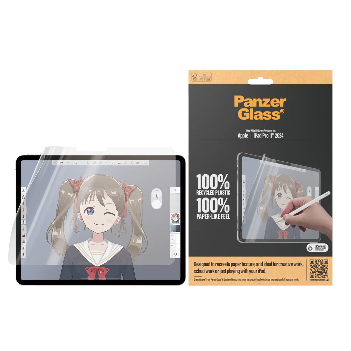PanzerGlass® GraphicPaper® Displayschutz Ultra-Wide Fit für iPad Pro 11'' (2024-2025)