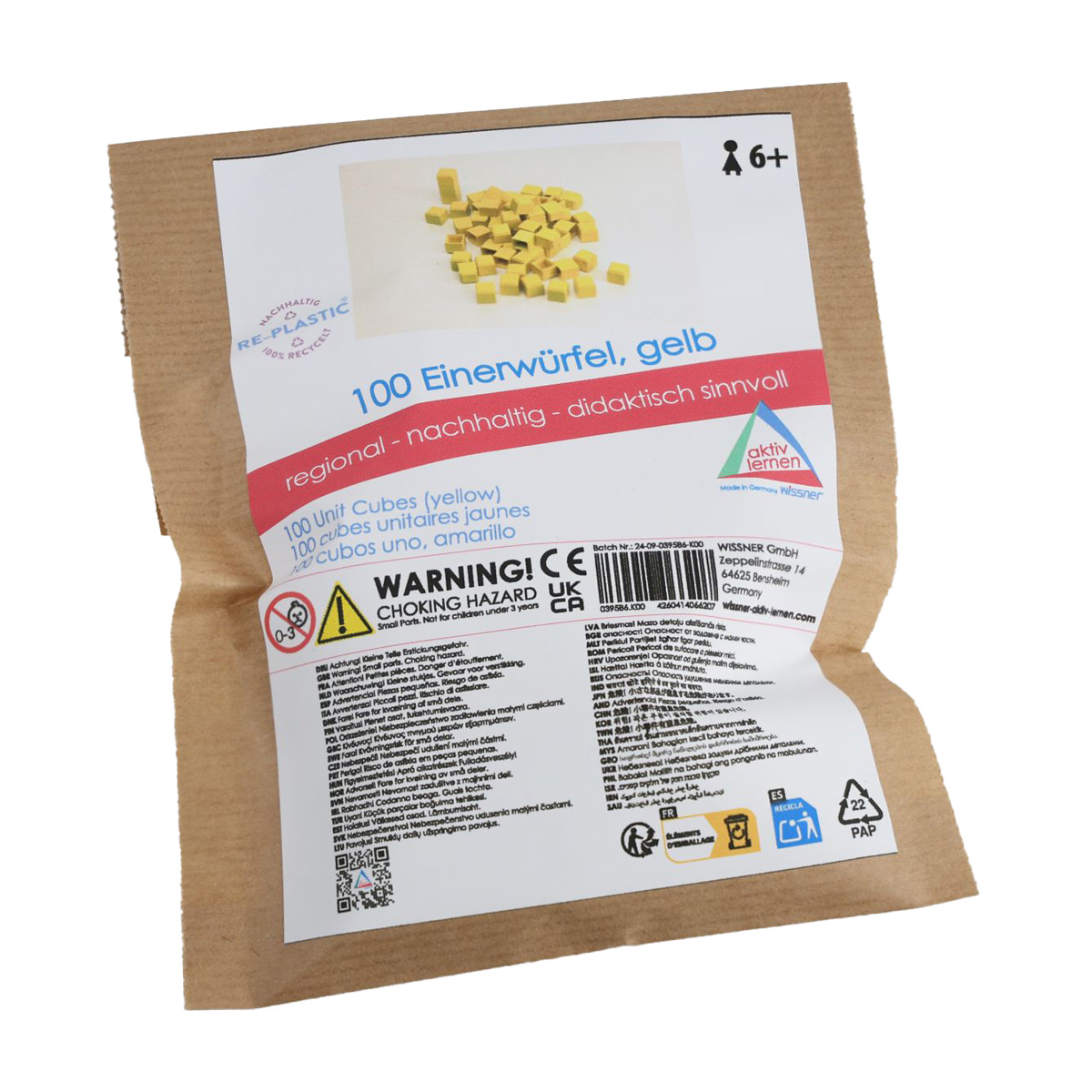Wissner Einerwürfel gelb 100 Stück 