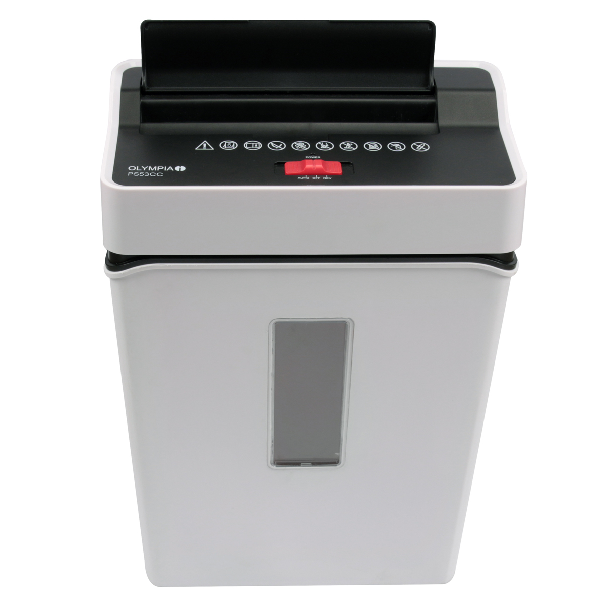 Olympia PS 53 CC Aktenvernichter weiß, 6 Blatt, Partikelschnitt 