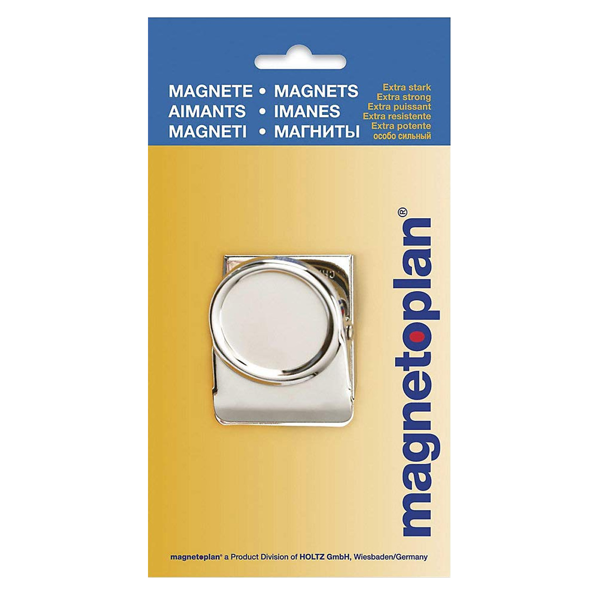 Magnetoplan 16669 Magnetclip ⌀4 cm, 1 Stück 
