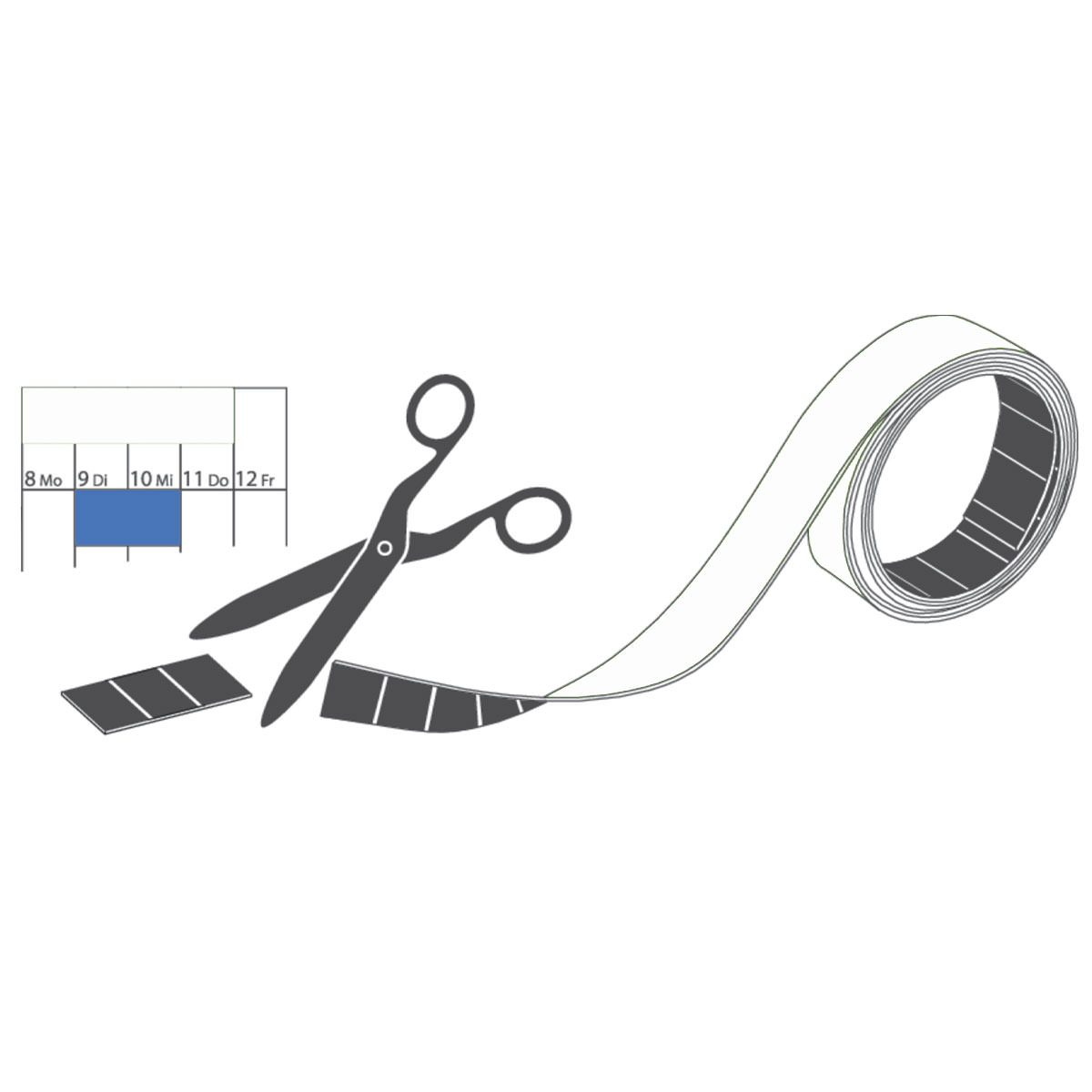 Magnetoplan 1260500 magnetoflex-Band weiß 5 x 1000 mm