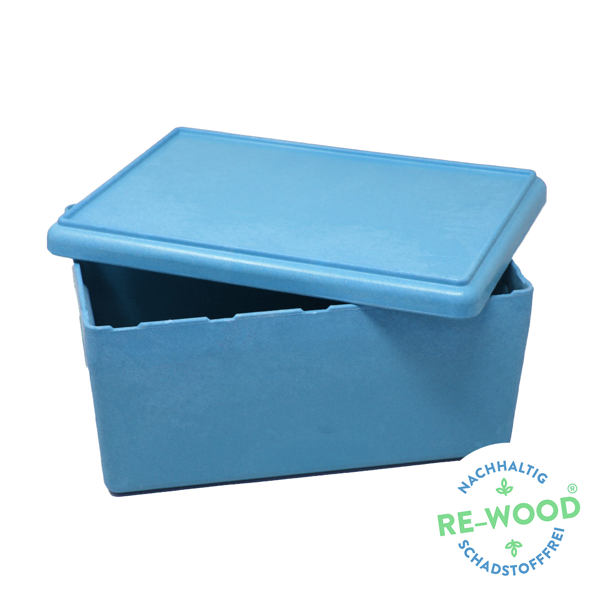 Wissner RE-Wood® Box groß mit Deckel blau  Wissner RE-Wood® Box groß mit Deckel blau