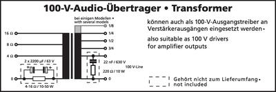MONACOR TR-1050LC 100-V-Leistungs-Audio-Transformatoren