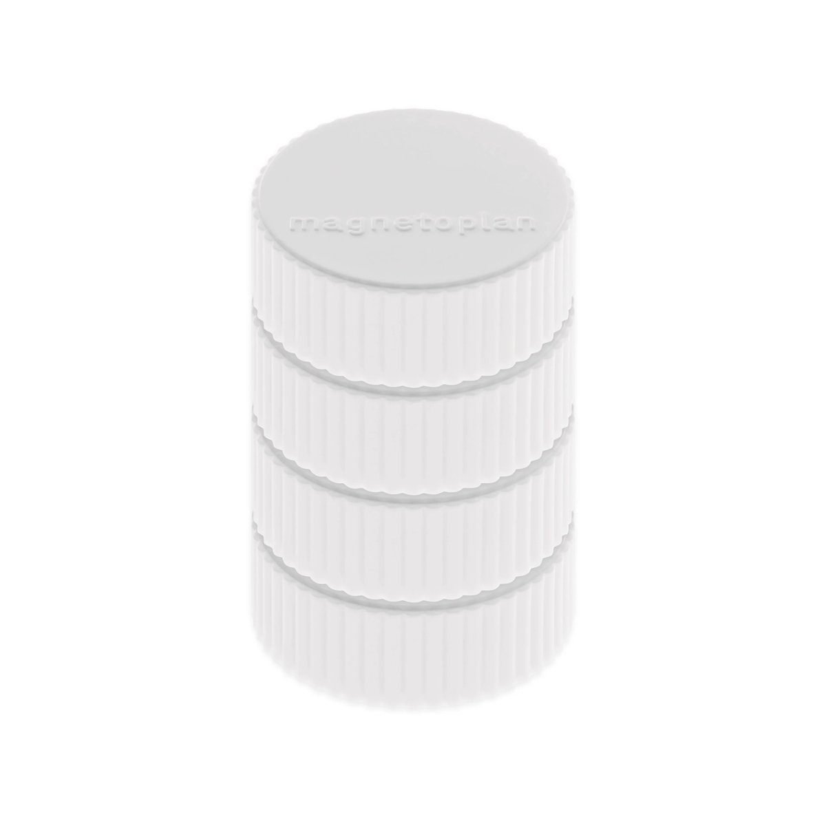 Magnetoplan 16600400 Magnet Discofix Magnum ⌀ 34 mm, 4 Stück, weiß