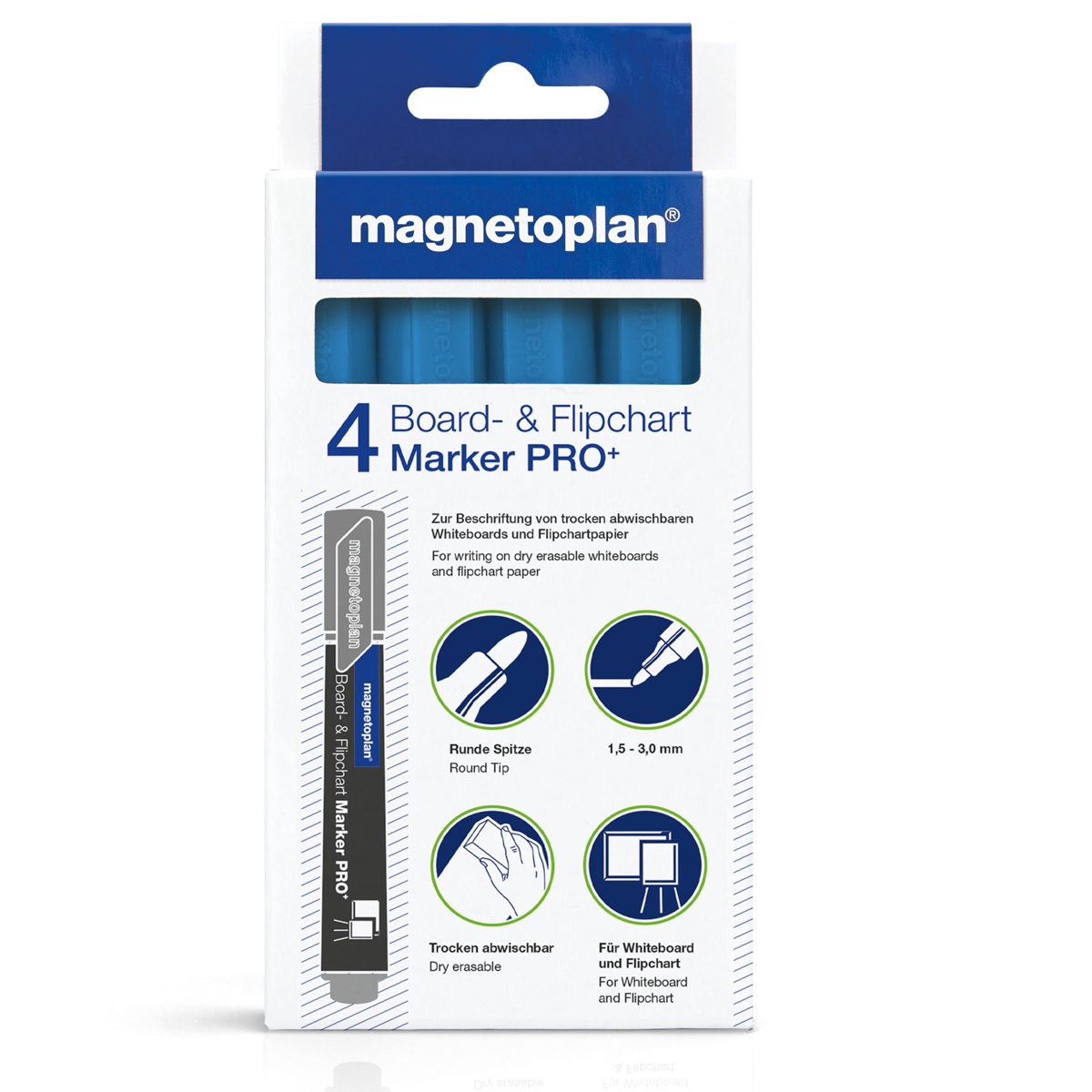 Magnetoplan 12281116 Board- und Flipchartmarker PRO+ hellblau