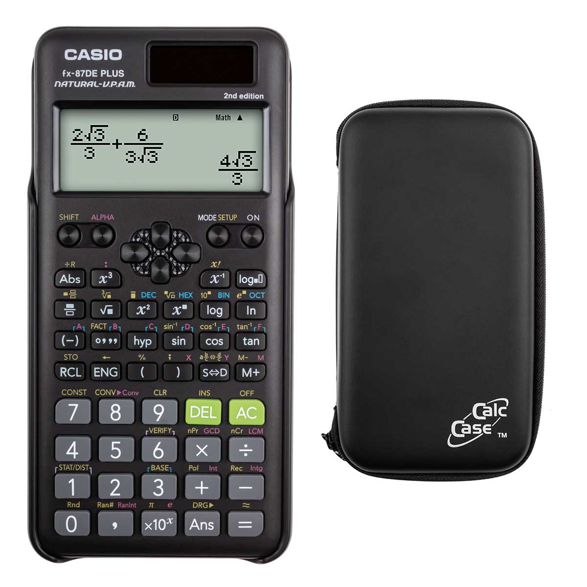 Casio FX-87DE Plus II inkl. CalcCase Schutztasche 