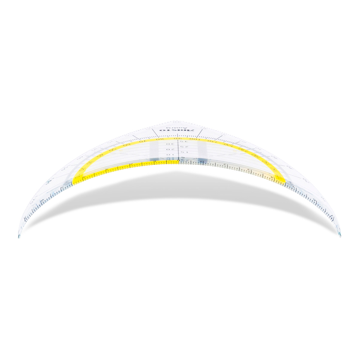 Aristo Flex Geometrie Dreieck 16 cm biegsam, Hyp. 16 cm, transparent 