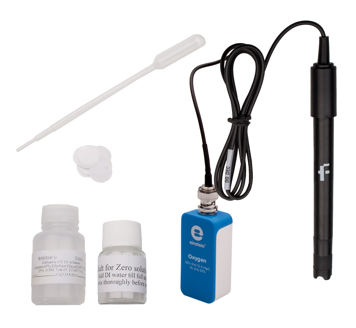 Fourier Sauerstoff-Sensor für Einstein (Set) Verstärker Wasser 0 bis 1,.5 mg/L, Luft 0 bis 25 %