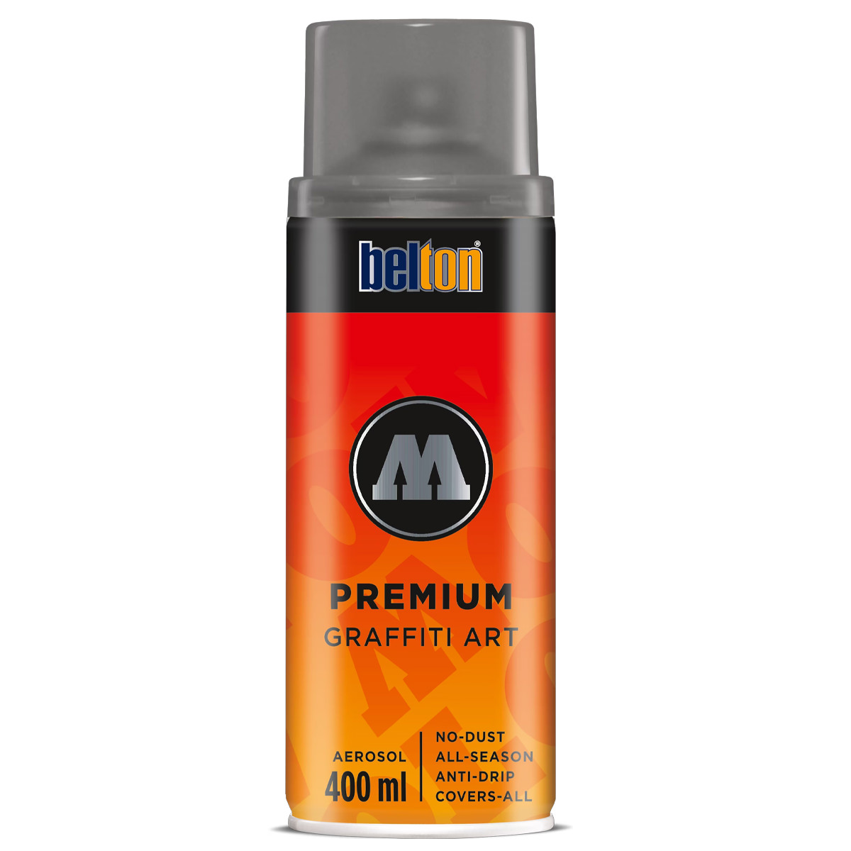 Molotow Sprühdose belton Premium Transparent 400 ml, Nr. 250, mittelgrau 