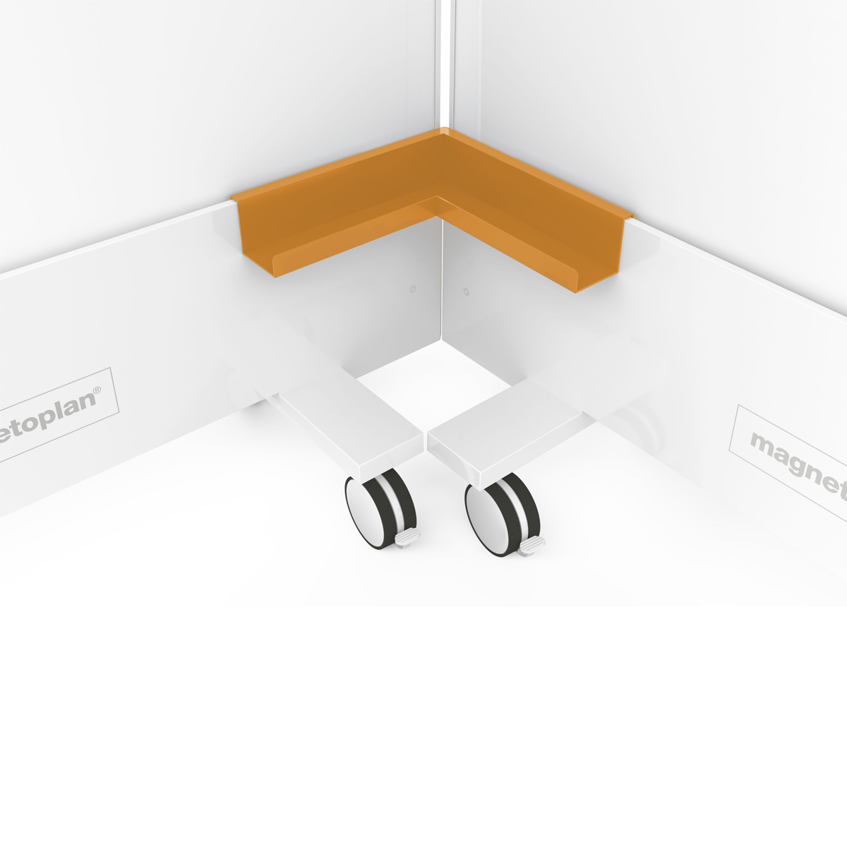 Magnetoplan 114661028 Eckablageschale Infinity Wall, melonengelb