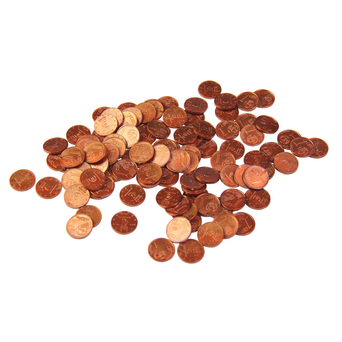 Wissner Spielgeld 1 Cent Münze 100 Stück, Originalgröße  Wissner Spielgeld 1 Cent Münze 100 Stück, Originalgröße