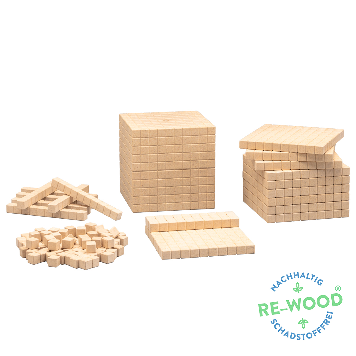 Wissner Dienes Holzklötze Grundsortiment naturfarben, 121-teilig 