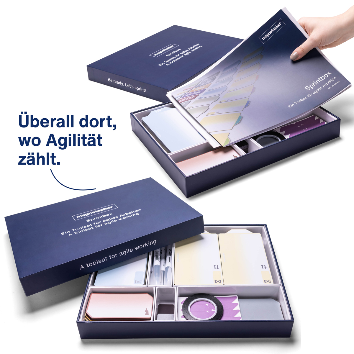 Magnetoplan Sprintbox für Projektteams, Toolset für agiles Arbeiten in Scrum oder Kanban 
