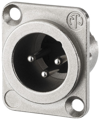 MONACOR NC-3MDLX NEUTRIK-XLR-Einbaustecker, 3-polig
