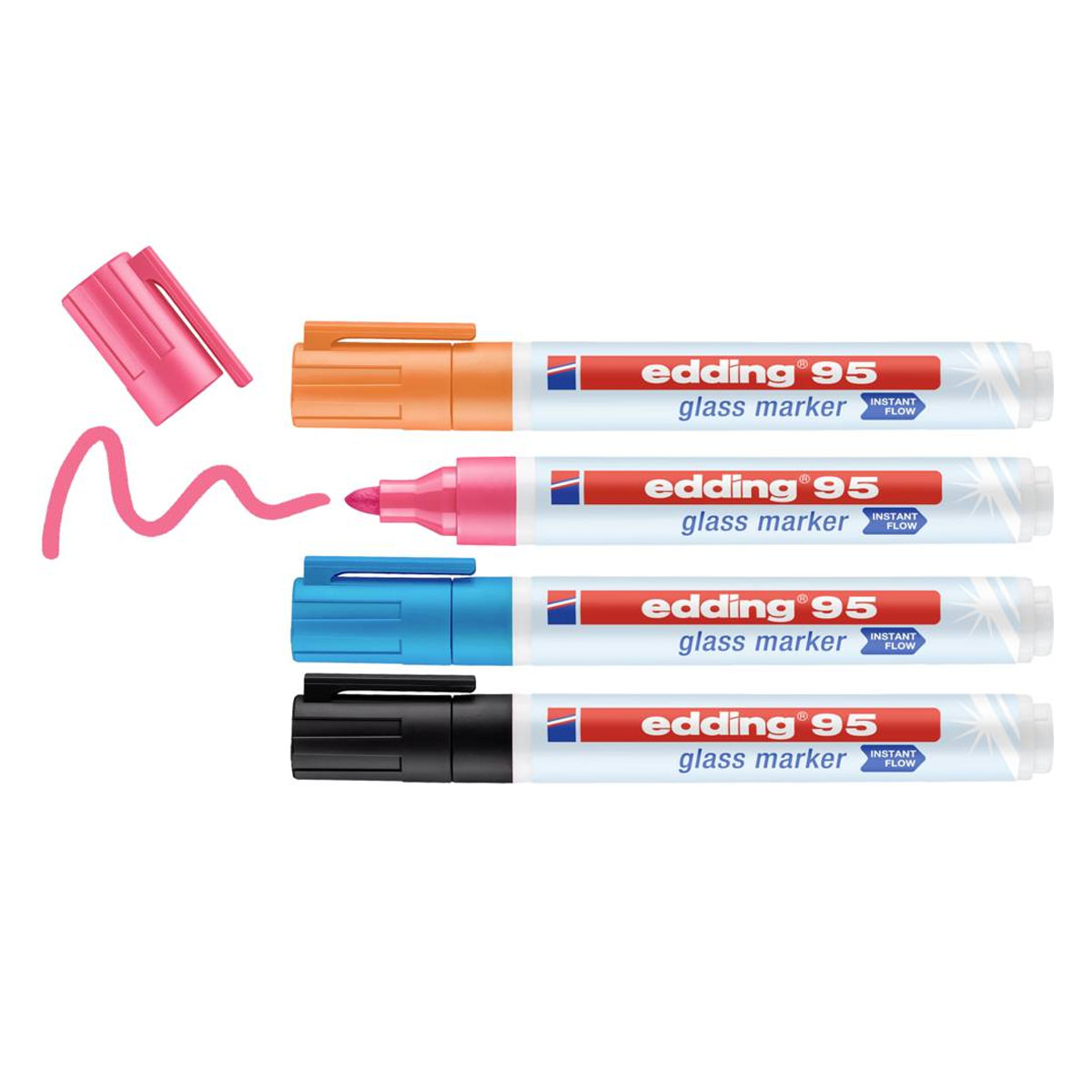 Legamaster Glasmarker-Set von Edding, Rundspitze 1 -5 mm 