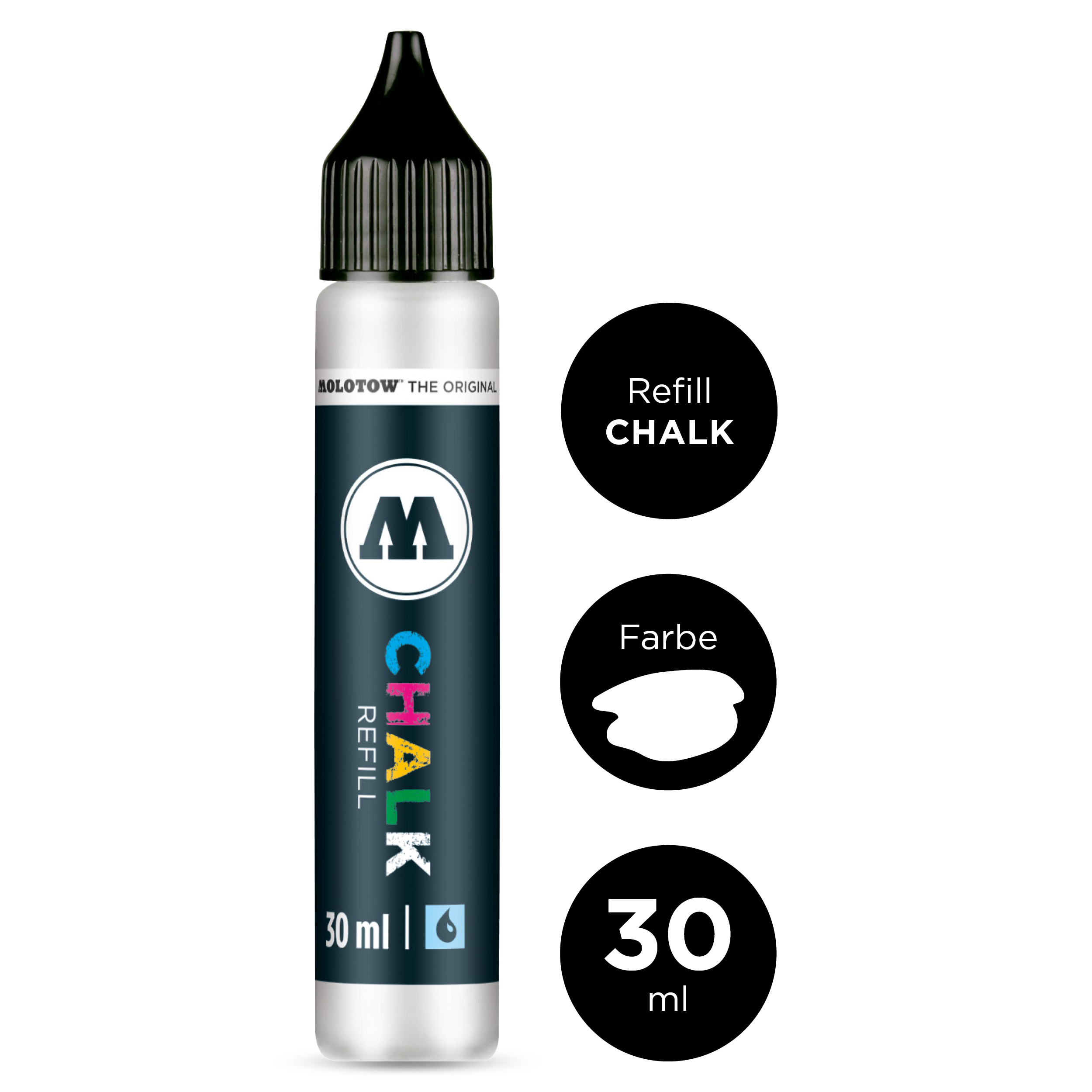 Molotow Nachfüllflasche CHALK 30 ml, Nr. 005, weiss für Molotow Kreidemarker 