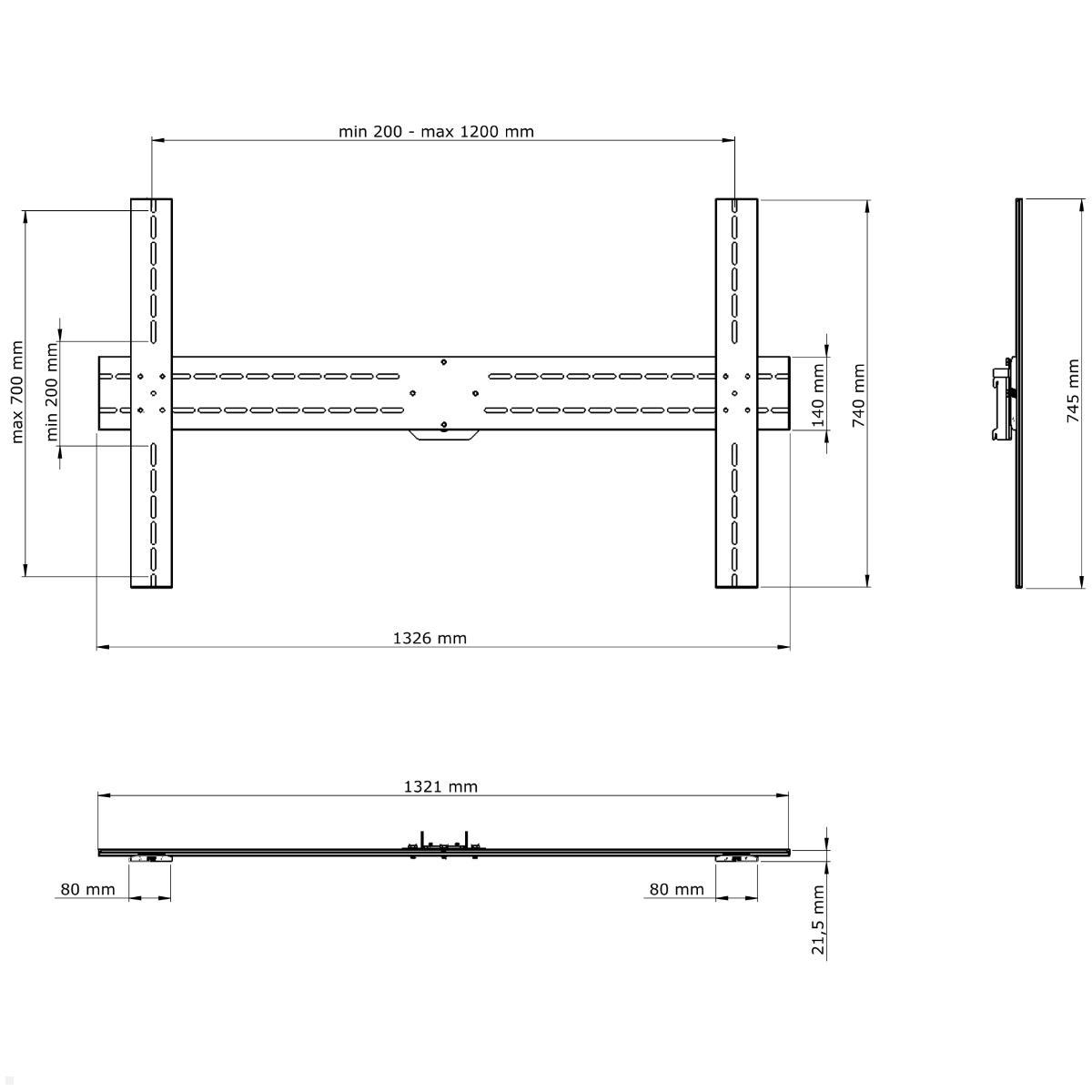 SMS X H+ Unislide Universalhalterung bis 100 kg 