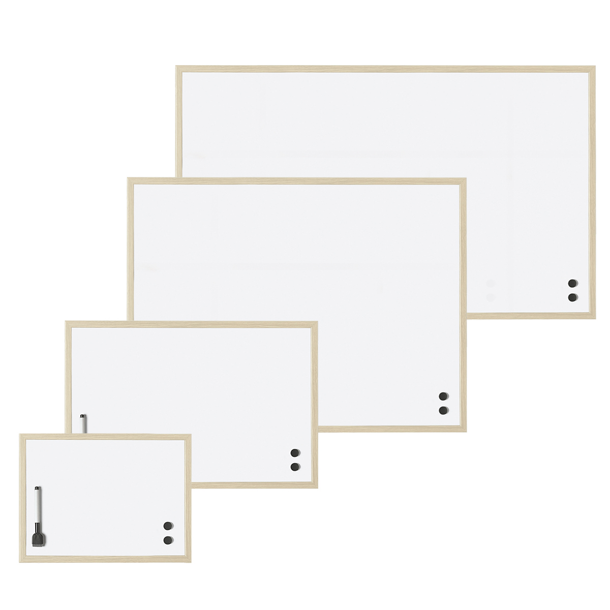 Magnetoplan Whiteboard mit Holz-Rahmen 