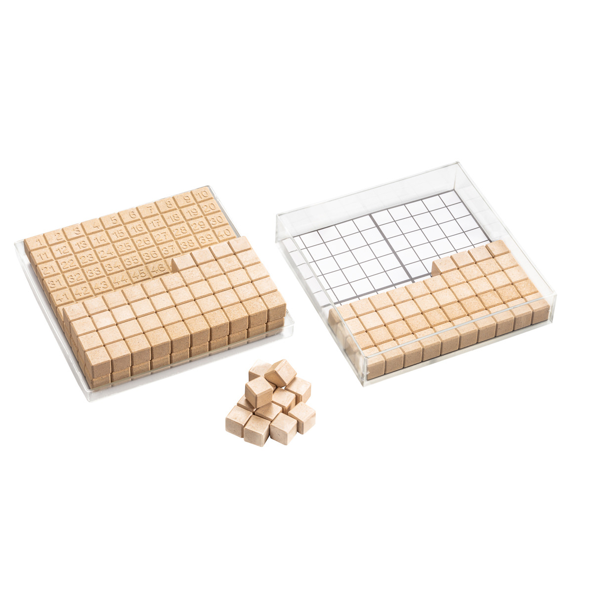 Wissner Satz Hunderterkasten naturfarben 10 x 10 cm, 29-teilig 