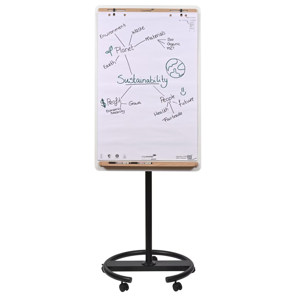 Legamaster SKETCH INFINITE mobiles Flipchart, Rundfuß 