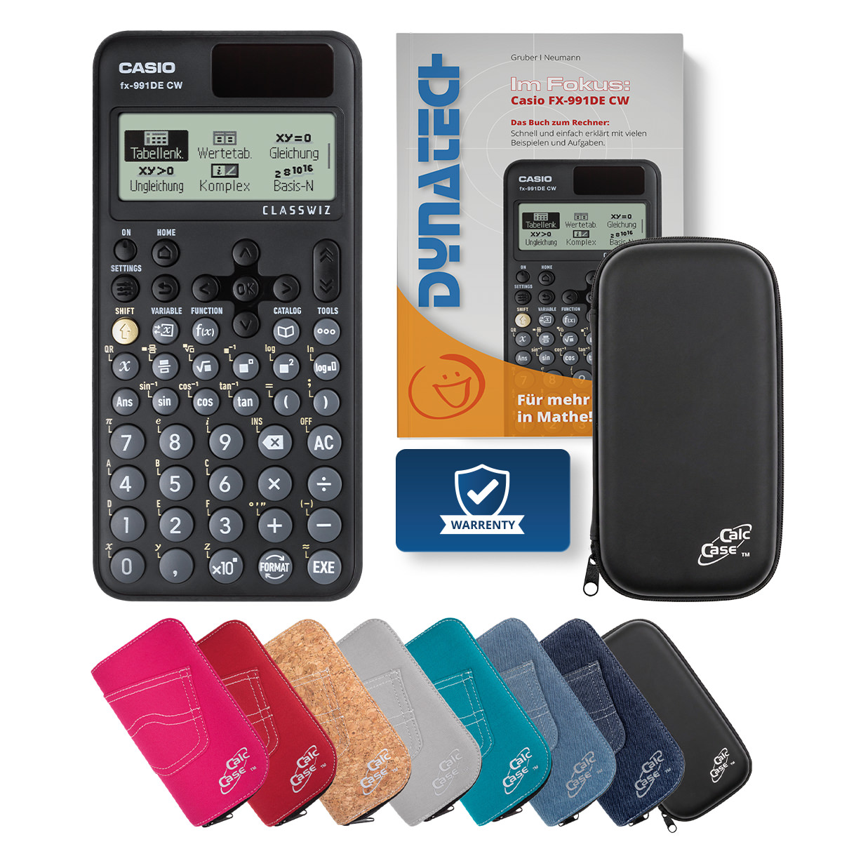 Casio FX-991 DE CW Schulrechner Classic Bundle mit Schutztasche & Fachbuch 