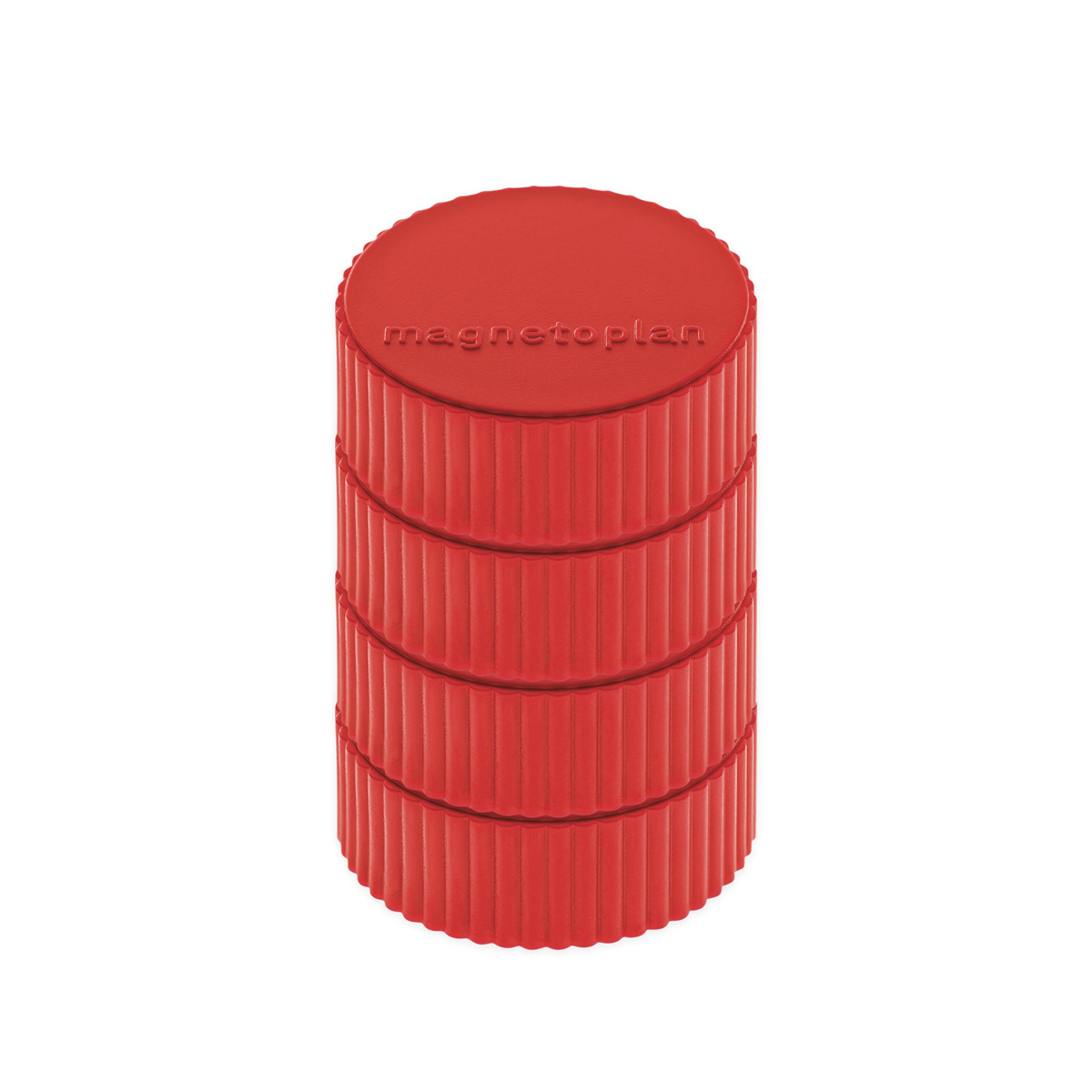Magnetoplan 16600406 Magnet Discofix Magnum ⌀ 34 mm, 4 Stück, rot