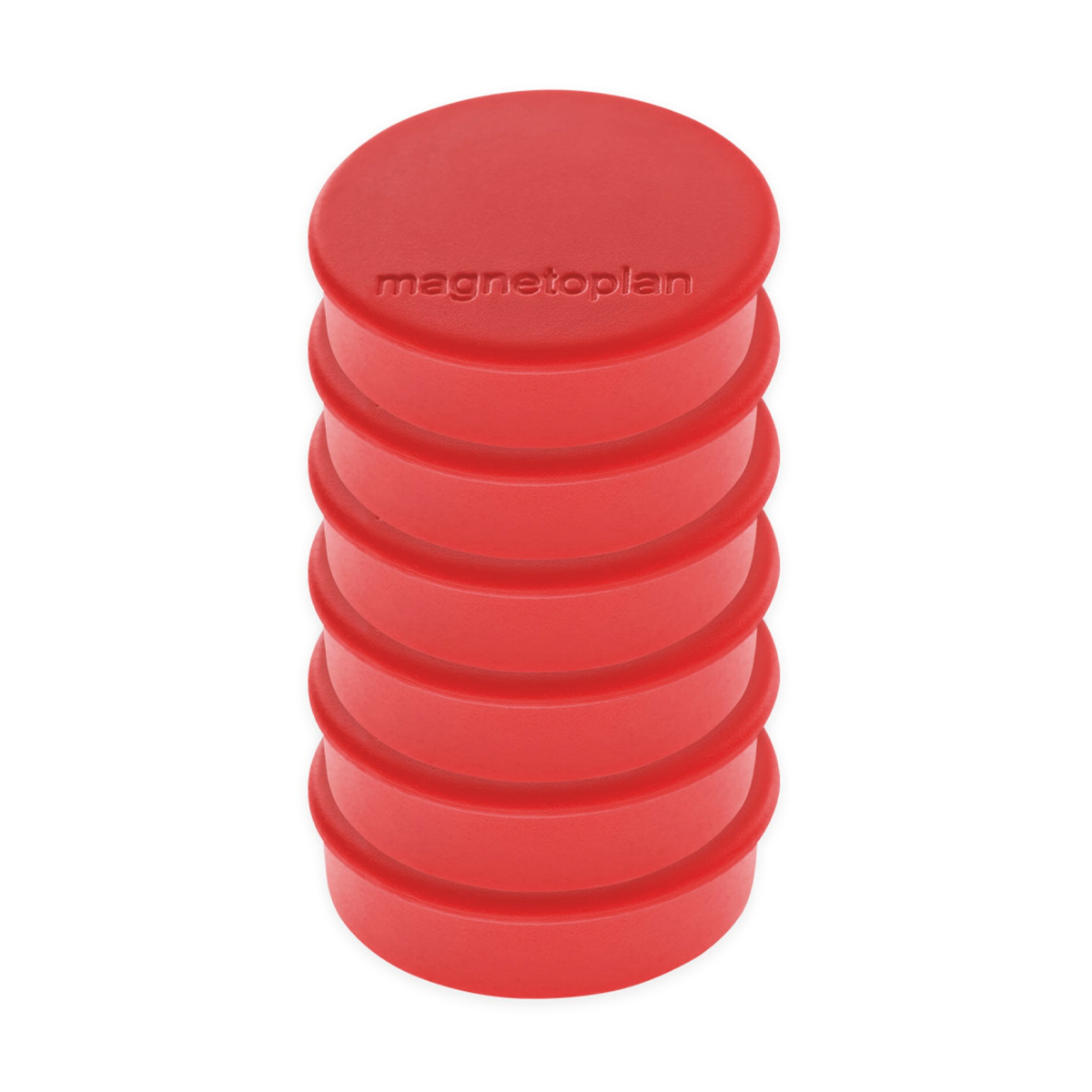 Magnetoplan 16645606 Magnet Discofix Hobby 6 Stück, rot