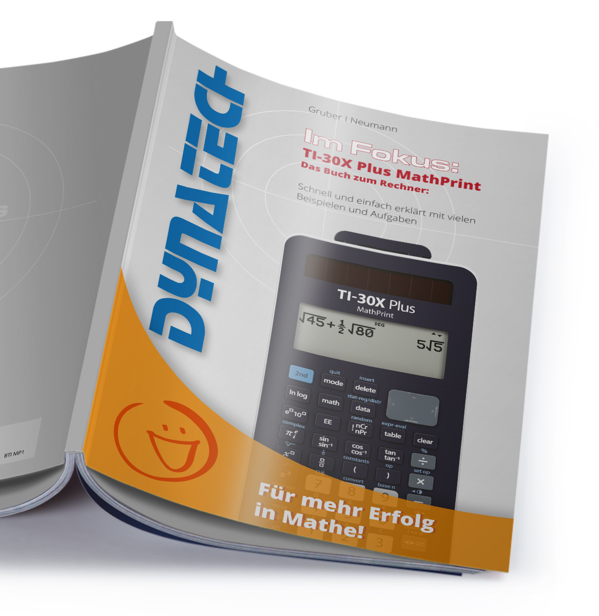 TI-30X Plus MP Schulrechner mit Schutztasche hellblau und Fachbuch 