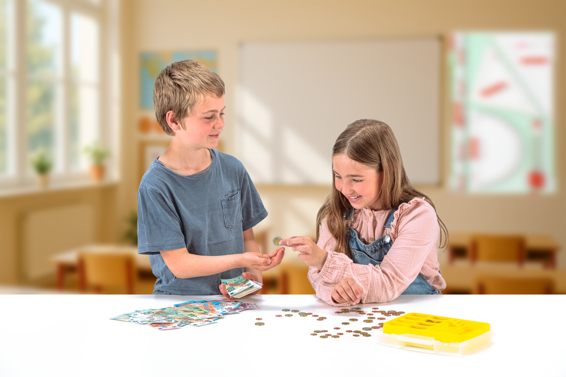 Wissner Spielgeldbox mit 130 Scheine und 160 Münzen  Wissner Spielgeldbox mit 130 Scheine und 160 Münzen