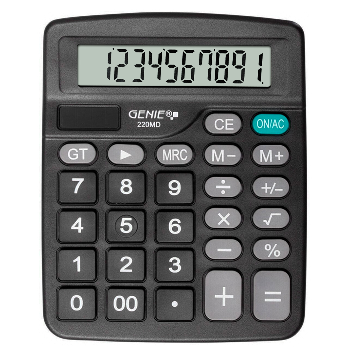 Genie 220 MD Tischrechner 10-stellig Blister, Dual-Power Rechner ''Basic''