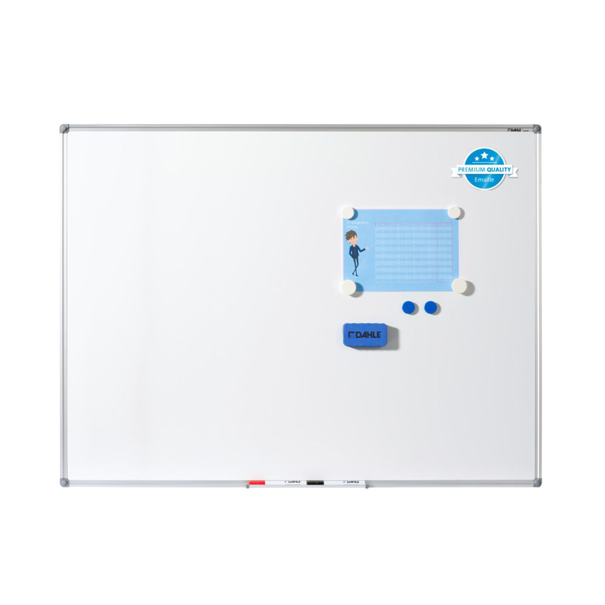 Dahle Professional Board 90 x 120 cm weiß emailiert, im Alu-Rahmen 