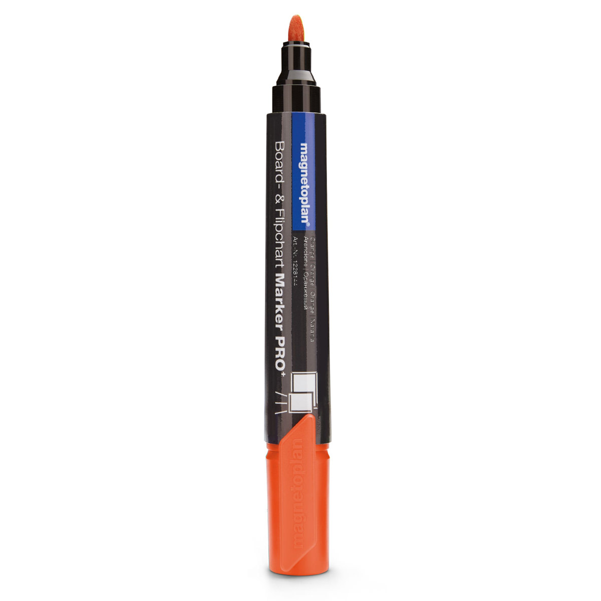 Magnetoplan 1228144 Board- und Flipchartmarker Pro+, orange, 4 Stück