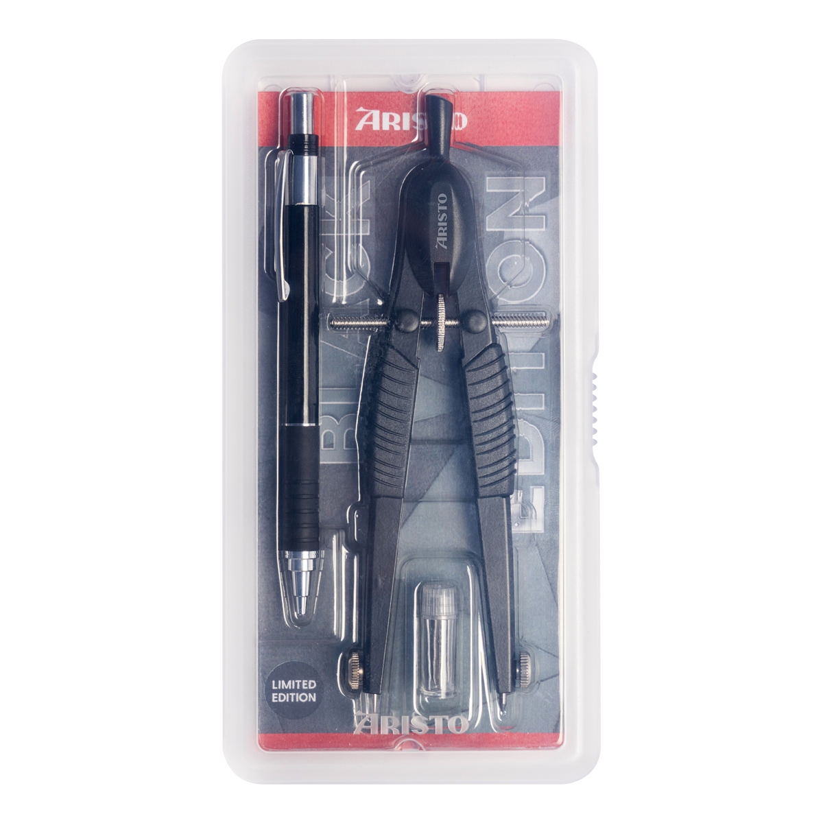 Aristo TopLine Zirkel mit Feinminenstift Black Edition 