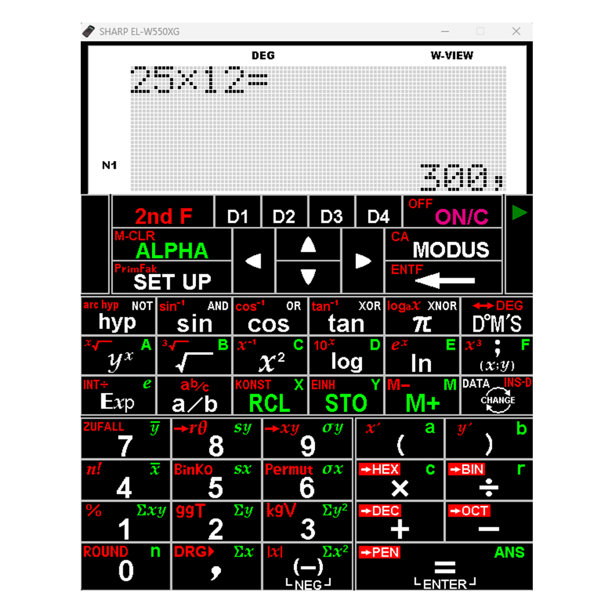 Sharp Emulator Software für das Modell EL-W550 XG 